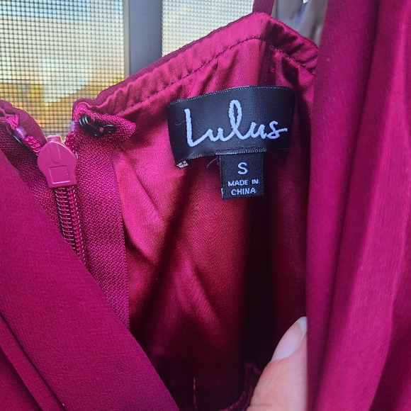 Lulus long flowy spaghetti stap dress. - Picture 3 of 8